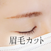 眉毛カット　アイブロウカット ボタン画像